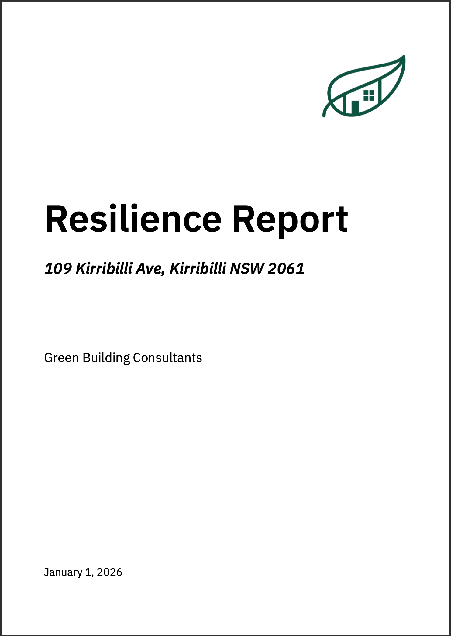 Resilience Report